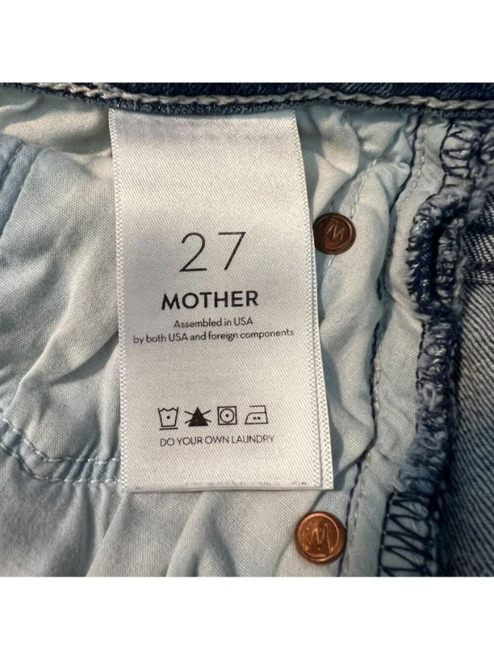 Mother Jeans Women's 27R Tripper Ankle Fray High-Rise Button Fly Raw Hem - Picture 15 of 16